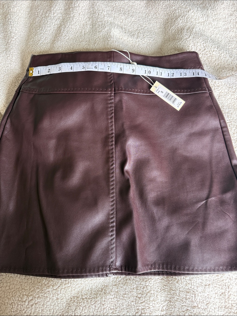 Max Studio-Women's Faux Leather A-Line Skirt